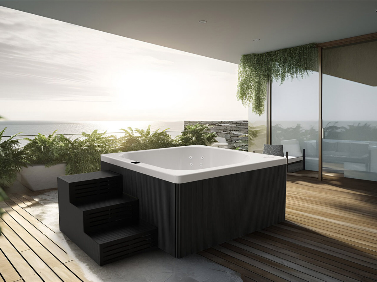 Auszeit - Relax at Home - Gold Spa Premium. Whirlpool aus hochwertigen, nachhaltigen Materialien