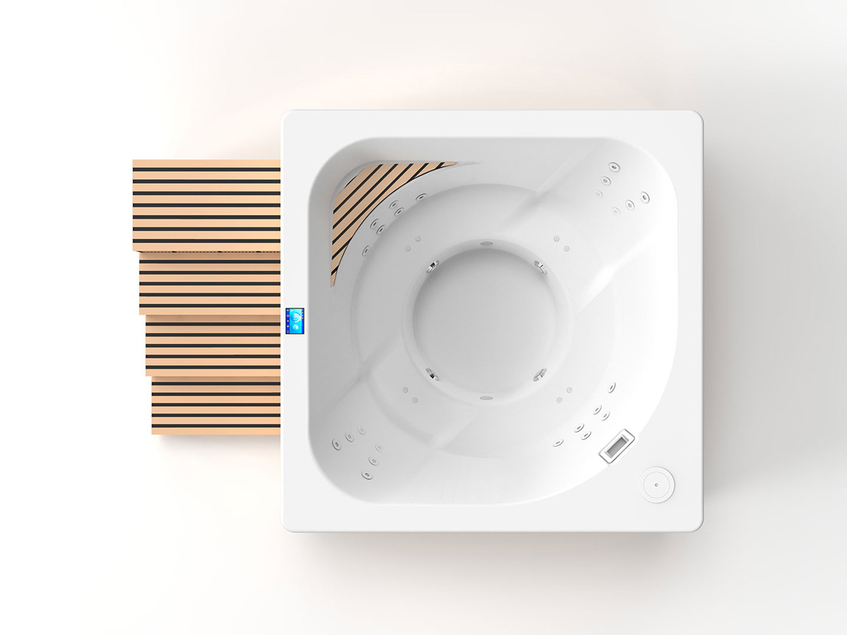 Auszeit - Relax at Home - Gold Spa Prestige. Whirlpool aus hochwertigen, nachhaltigen Materialien